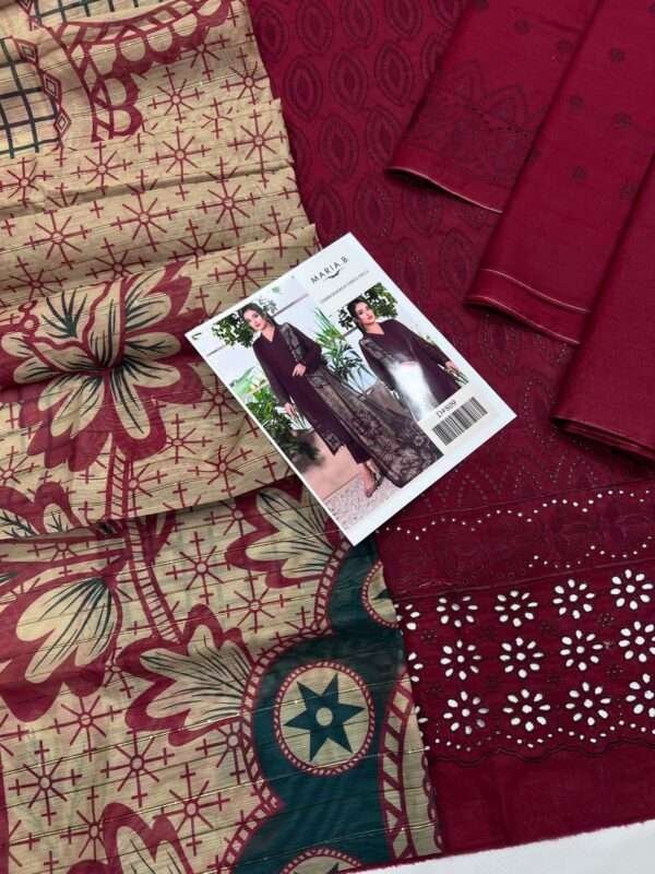 Maria.B Lawn BOS-001 | 3Pcs Embroidered Summer Collection 2025 - Image 3